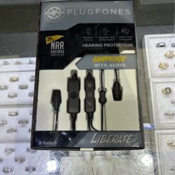 Like New Unused Plugfones Liberate 2.0 Wireless Bluetooth In-Ear Earplug Earbuds - Noise Reduction Headphones With Noise Isolating Mic And Controls