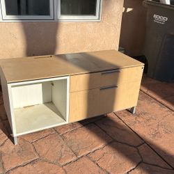 Metal Console With Two Drawers