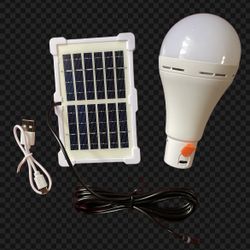 7W LED Solar Light Bulb With Solar Panel & Charger 🔌  Delivery Available 