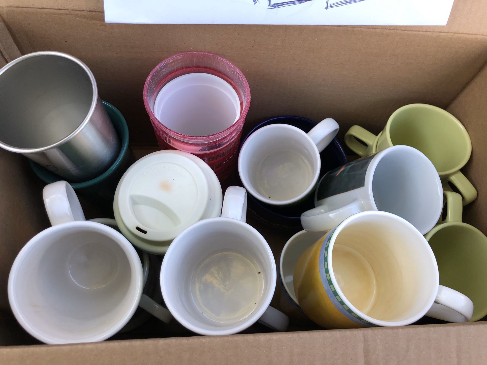 CURB ALERT Assorted Bowls, Mugs, Cups