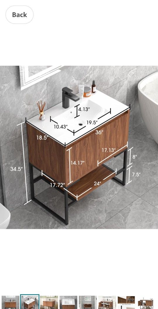 Vanity Sink Included 36"