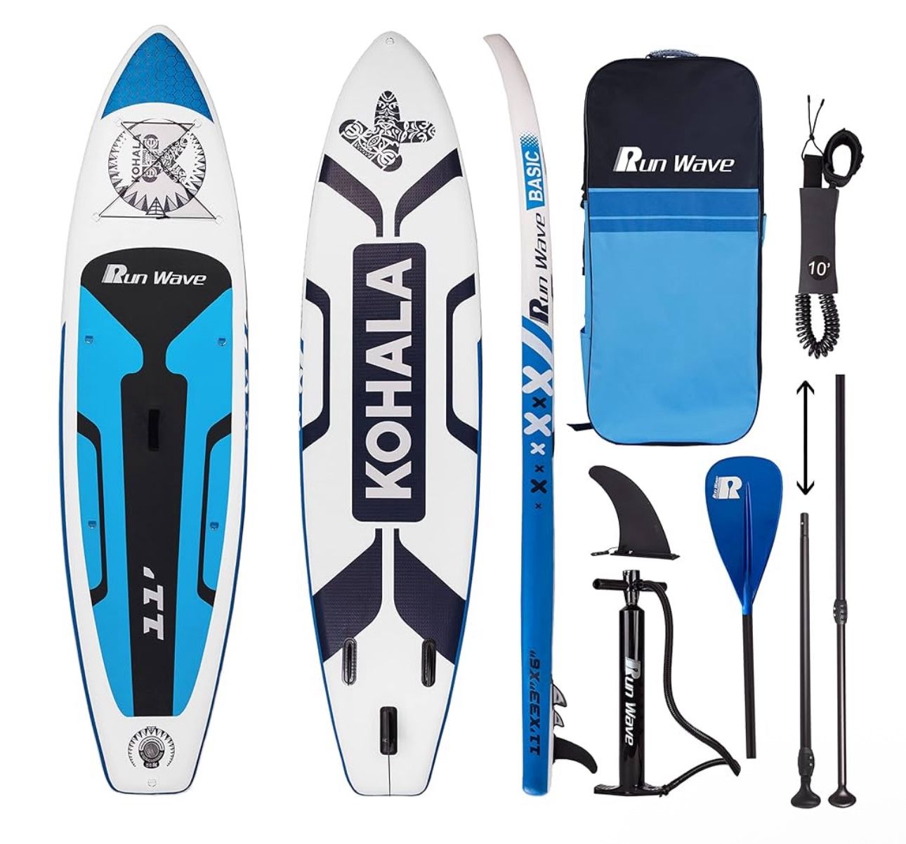 Inflatable Stand Up Paddle Board 11'×33''×6''(6'' Thick) Non-Slip Deck with Premium SUP Accessories