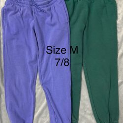 Girls Sweatpants Size 7/8/M Both $4