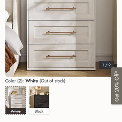 Mopio Blake 3 drawer dresser in white oak