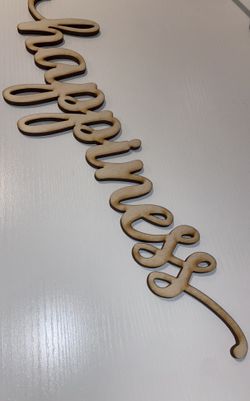 Wooden Happiness Sign To Paint