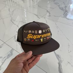 Supreme Pins Mesh Back 5-Panel Brown