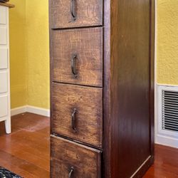 Antique Quarter Sawn Oak Filing Cabinet