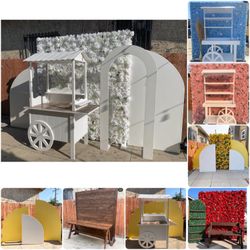 Backdrops/Candy Carts /flower Walls