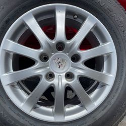 2003 - 2010 P.ORSCHE CAYENNE  FACTORY WHEEL RIM 7.5Jx17 + TIRE 235/65 R17 - QOI0A1 Auto Parts
