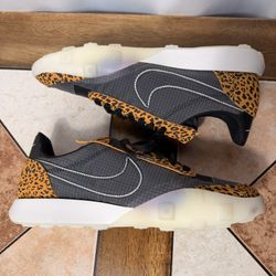 Nike Waffle Racer 2X Women's Size 6 Black/Yellow Leopard DC9208-001