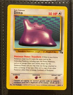 Ditto Pokémon Card Fossil