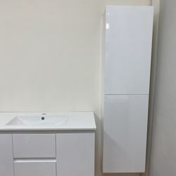 SALE ~ Modern PVC Bathroom Linen Tower