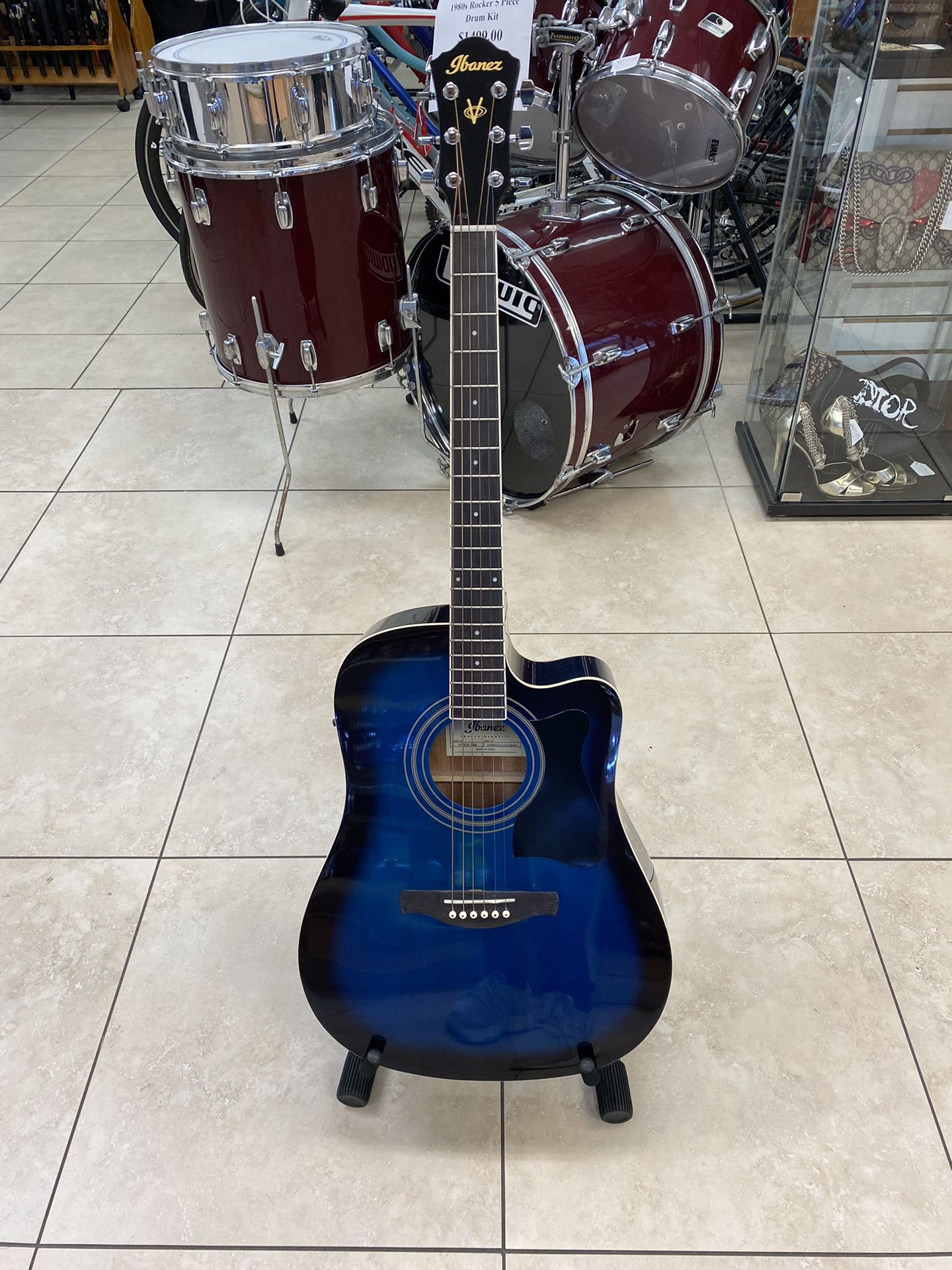Ibanez V70CE-TBS Blue Right Hand Acoustic Electric Guitar 