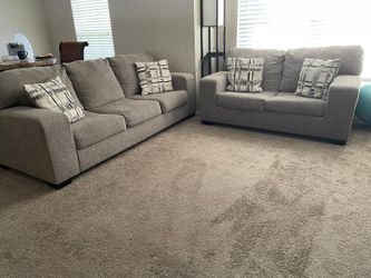 Sofa, Love Seat and Cushions