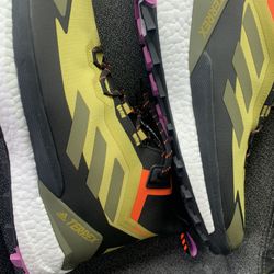 New Adidas Terrex Free Hiker 2 GTX Gore-Tex Hiking Boots Men's Sz 14 Olive/Black