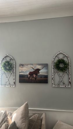 Bull Picture with Window Frames