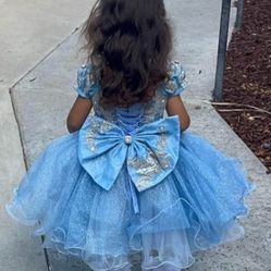 Blue Cinderella 2 in 1 girl dress!