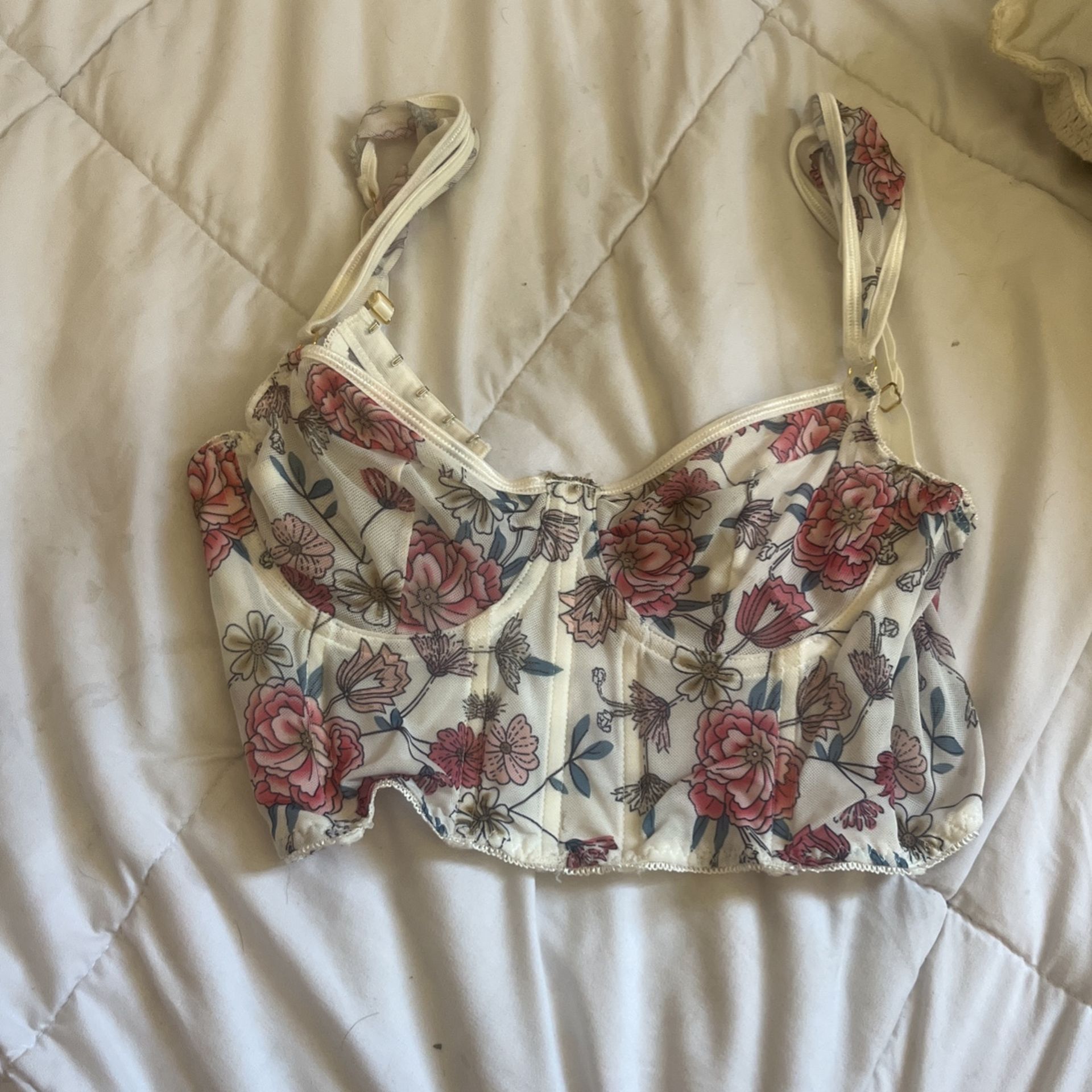 Flower Corset Bra