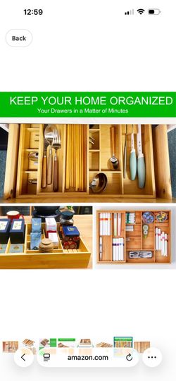 Bamboo utensils storage New
