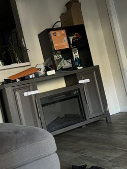 Tv Stand With A Bookcase Shelf