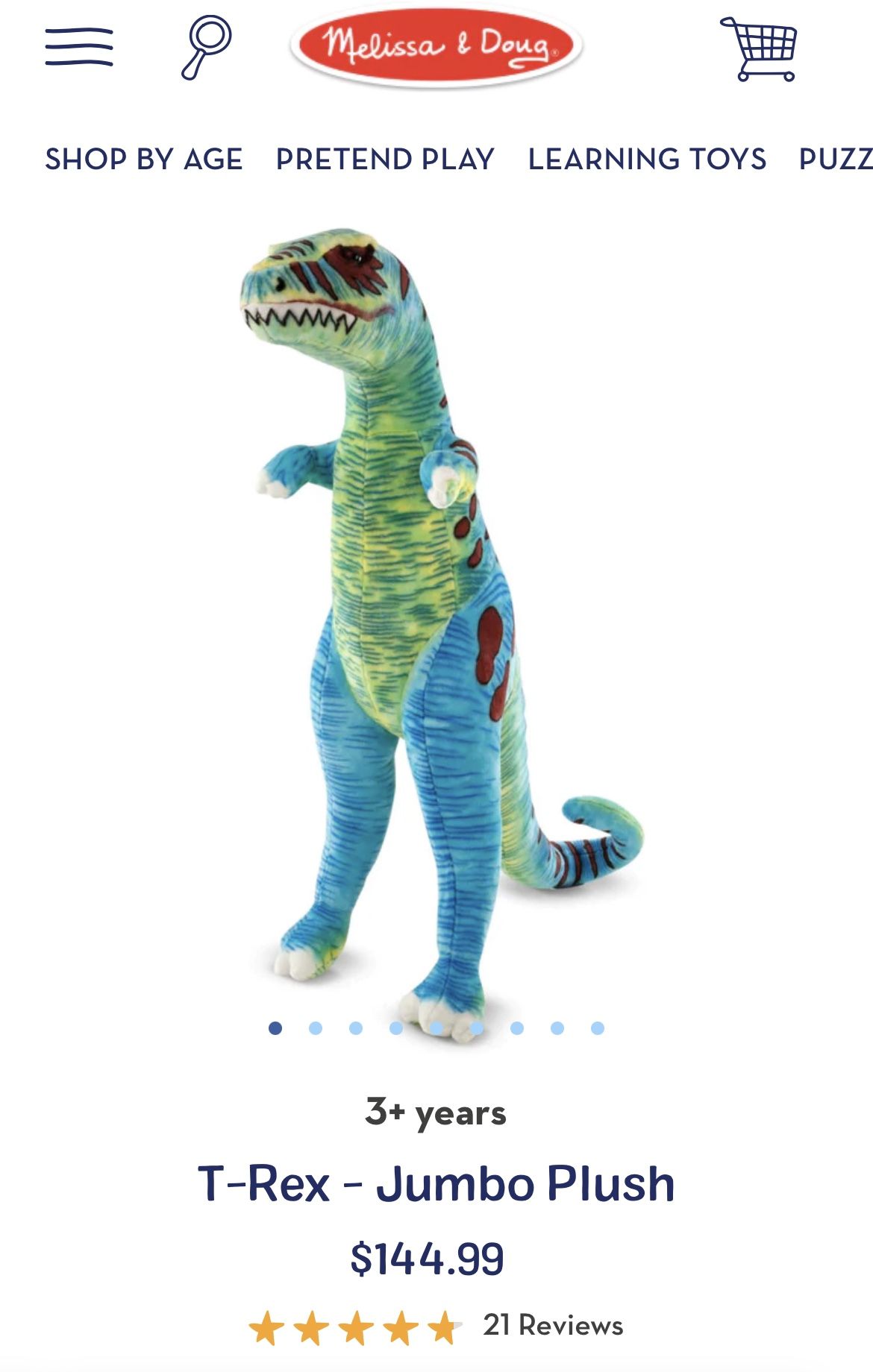 Melissa and Doug Giant T-Rex $20