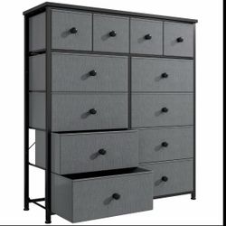 12 drawer fabric dresser with metal frame