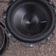 110 In Subs /Rockford Fosgate Speaker In Box And One Alpine Speaker In Box