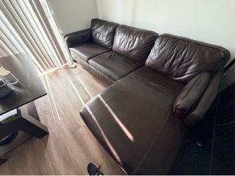 Leather Couch Brown $250 TODAY