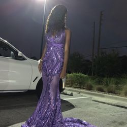 Beautiful Purple Lace Dress