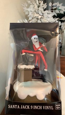 The Nighmare Before Christmad 9” Vinyl Santa Jack figure 30th Anniversary