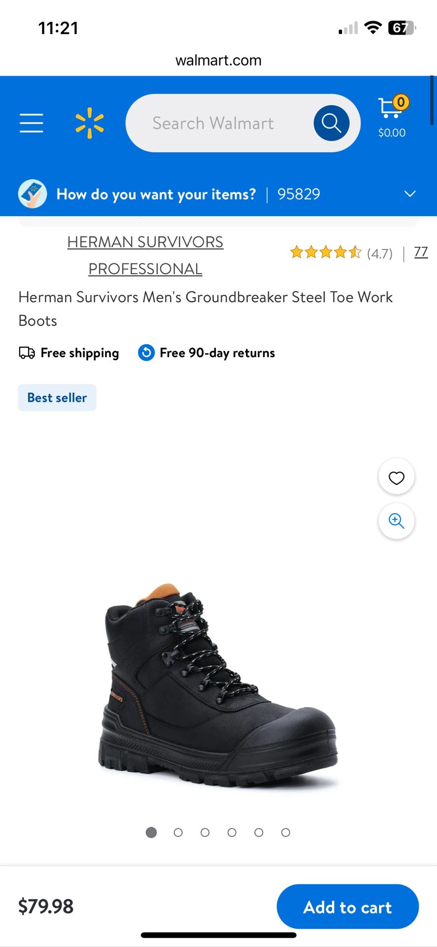 Herman Survivors Men's Groundbreaker Steel Toe Work Boots