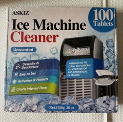 100 Pack Ice Machine Cleaner Descaler Tablets-Ice Maker Cleaner  New And Sealed