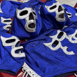 Máscara De Blue Demon Mask Prograde Coming To Dallas Leather & Lamé