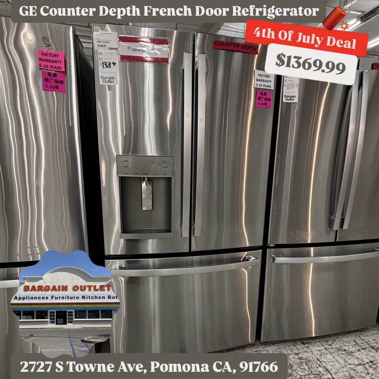 GE Counter Depth French Door Refrigerator