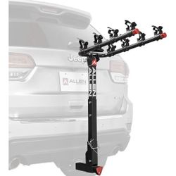 Allen Sports Deluxe Locking Quick Release 4-Bike Carrier for 2 Inch Hitch, Model 542QR, Black