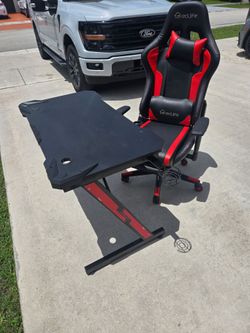 Gaming Desk and EClife Chair Set