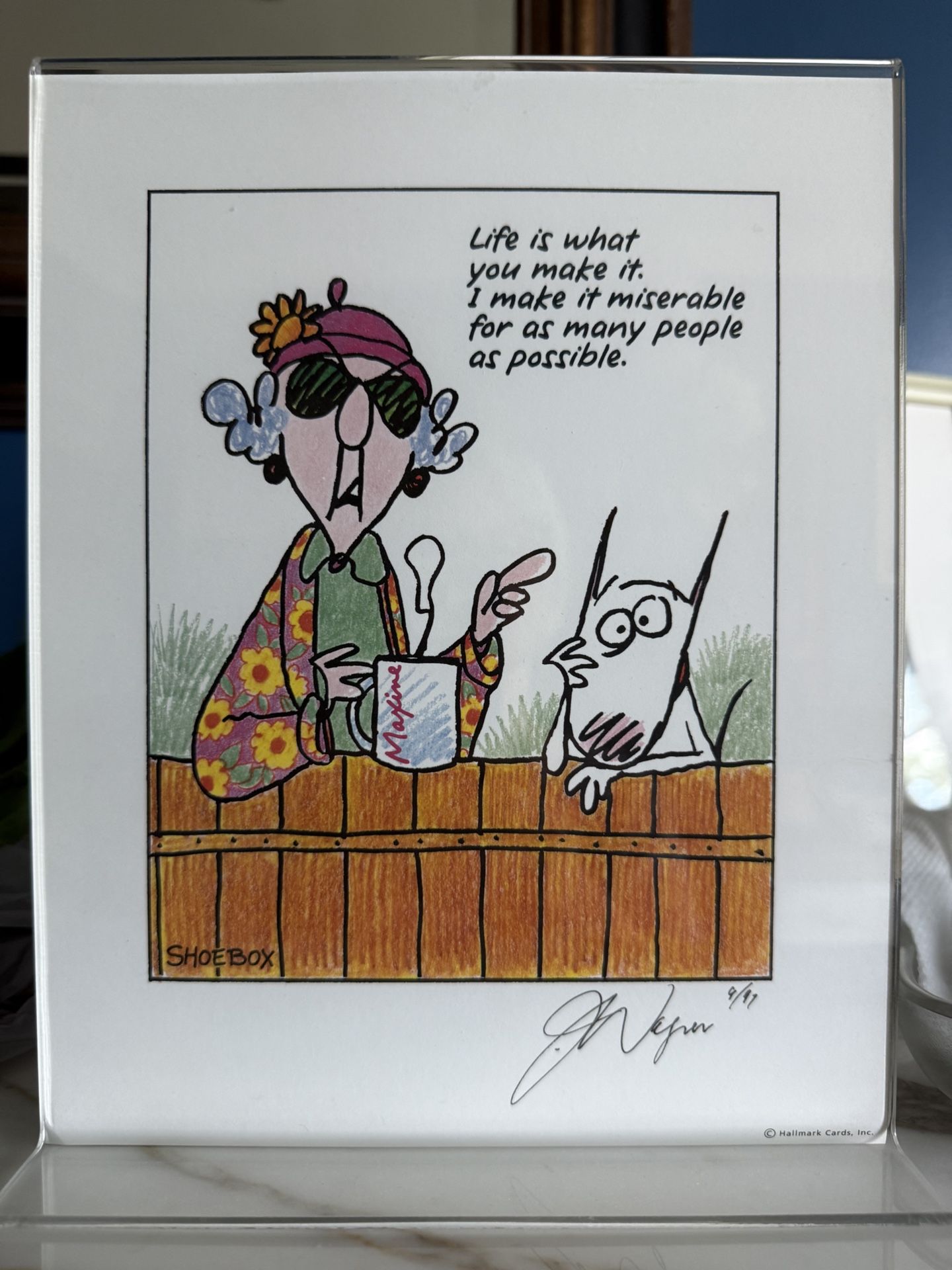 Limited Edition “Maxine” Print Signed By Artist/creator John Wagner For Shoebox Card Line/Hallmark