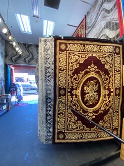 5x7 Area Rugs carpet Rugs persian design thick colors burgundy gold