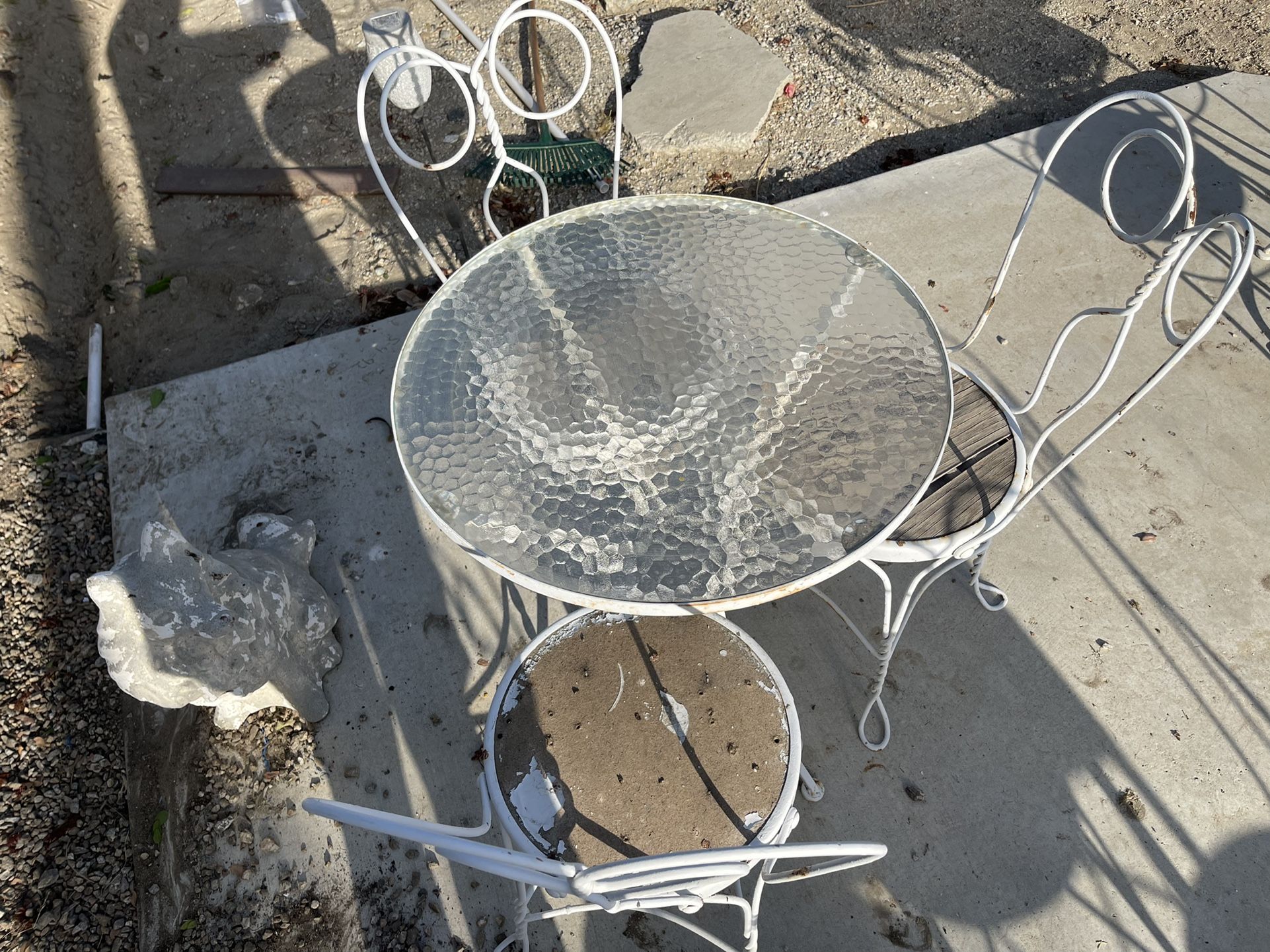 Rod Iron Vintage Table Set