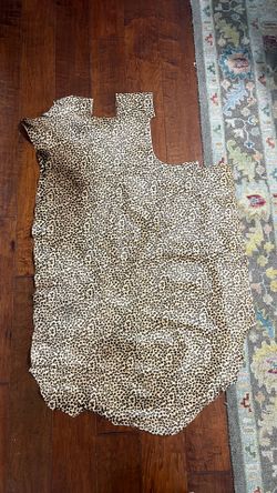 Cow Fur Rug With Leopard Print