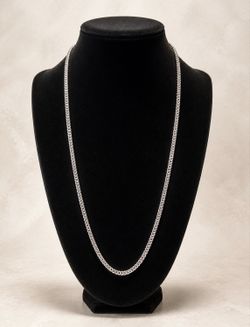 22” silver chain
