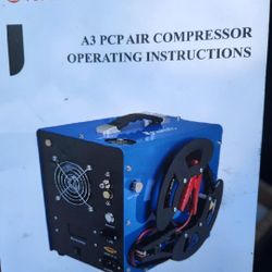 TOAUTO A3 PCP Air Compressor, Unique Vertical+Wire Spool Portable Design, Auto-Stop, Oil/Water-Free