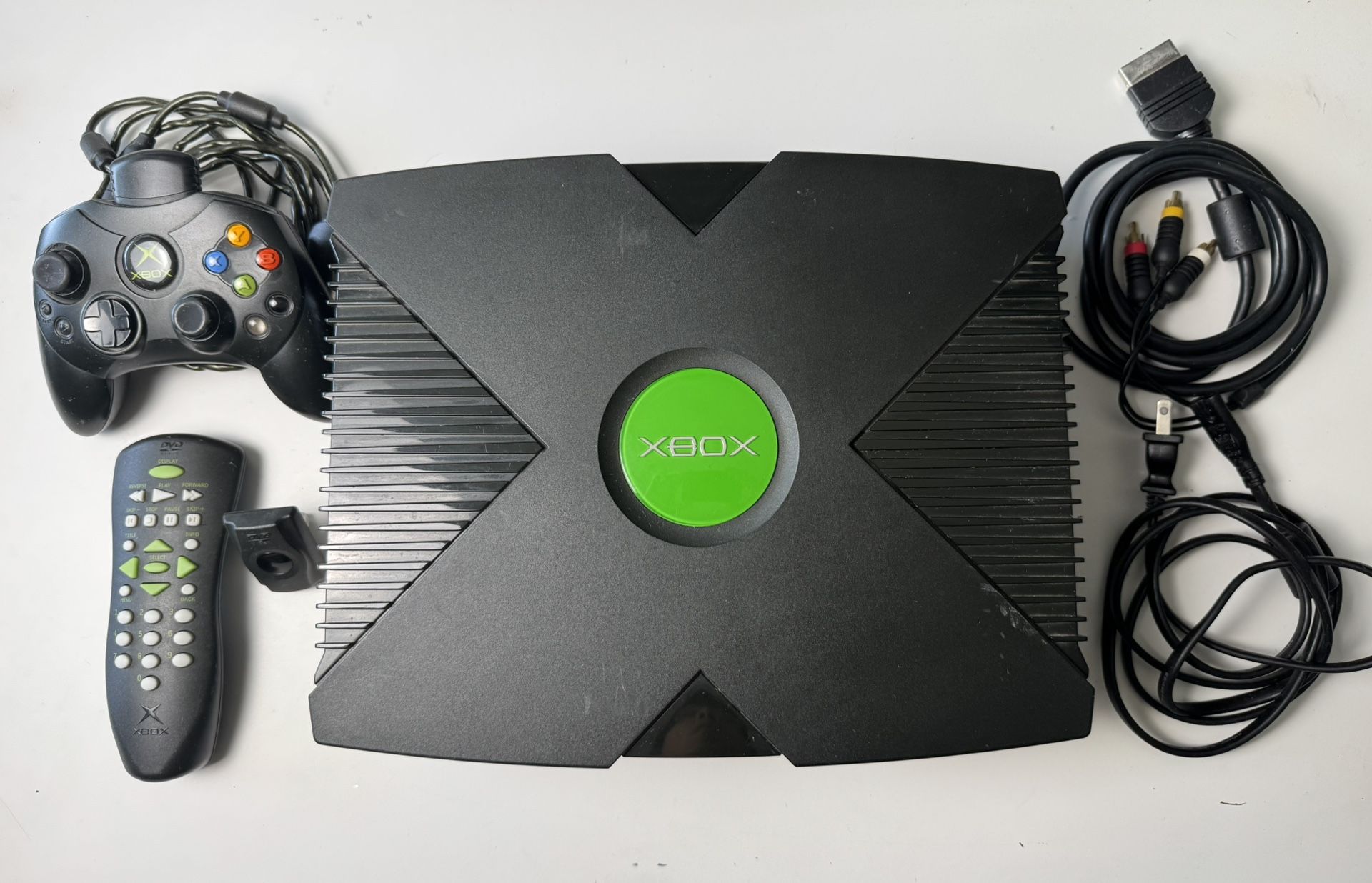 Complete Original Xbox Console Bundle – Works Great! Controller + Remote + 4 Games