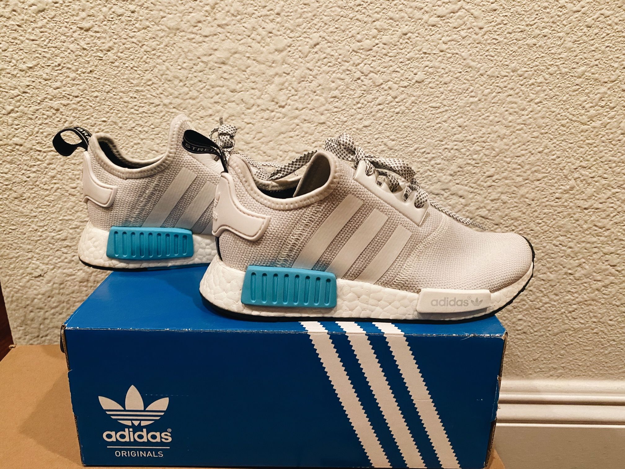Adidas NMD R1 Blue/white/light Gray Women Size