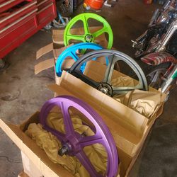 Skyway Tuff II BMX Wheel Sets 5 Different Colors With Freewheel