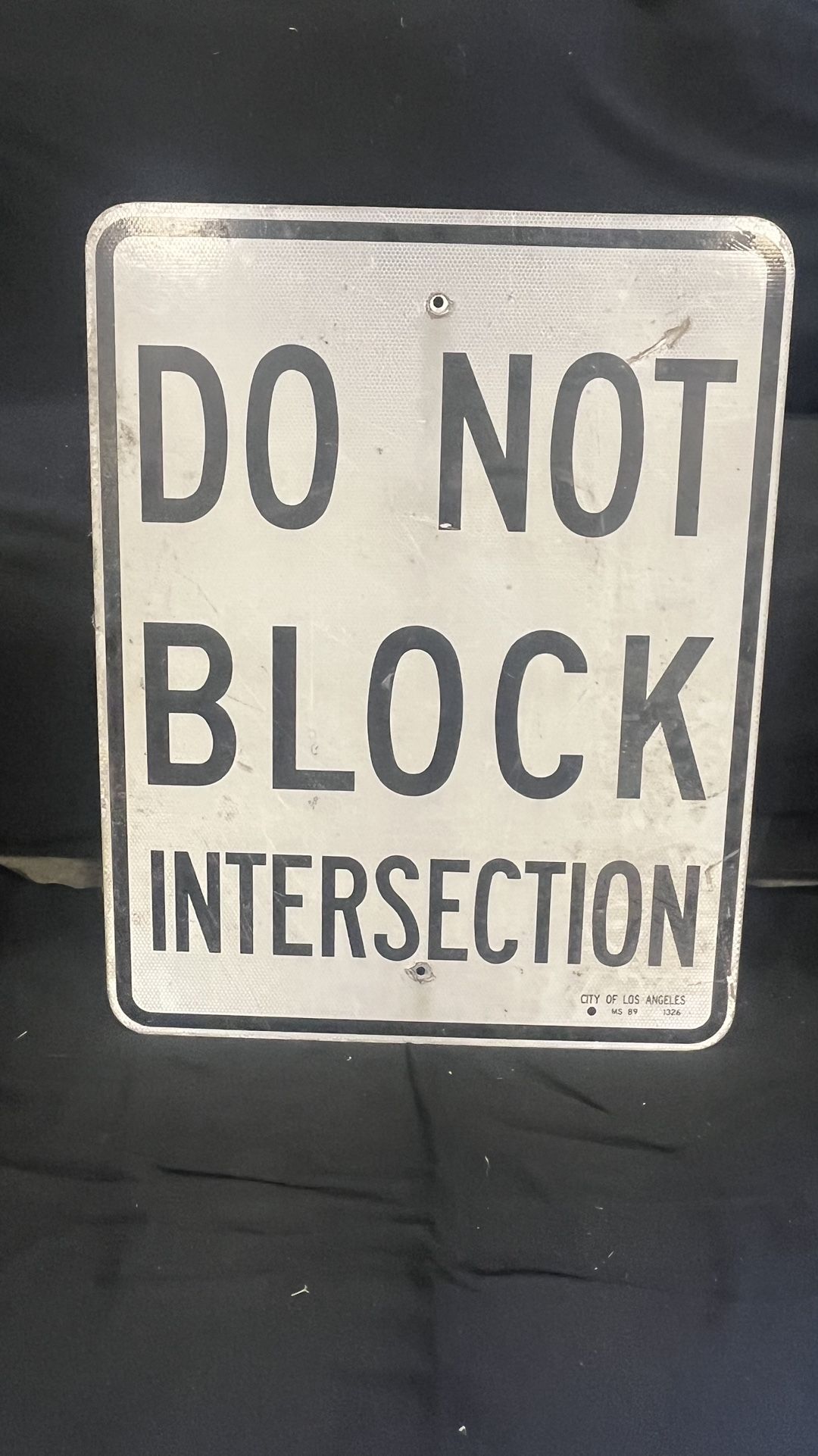 Do Not Block Intersection Street Sign – 24”x30” $25