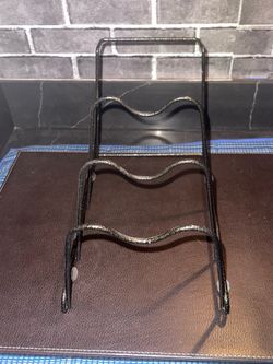 Black Metal Wire Plate Rack Stand