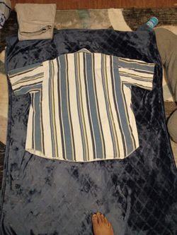 Men's Striped Button-Up Shirt