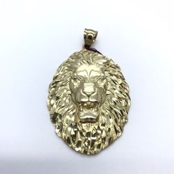 Gold Pendant Lion 10K New 