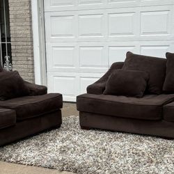 🤎 Brown Sofa Set-Free Delivery 